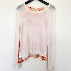 BCBGeneration Long-Sleeve Shirt with‎ Chiffon Back Floral Prints